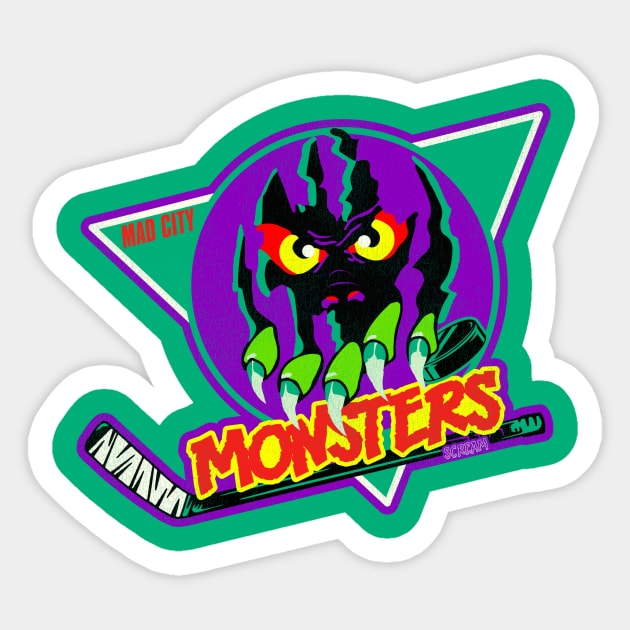 Defunct Madison Monsters Hockey Team Sticker by Defunctland